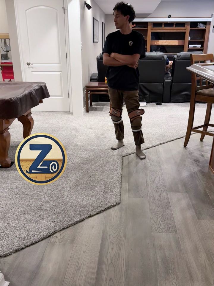 Irvin on site at a finished basement in Fishers, near Geist