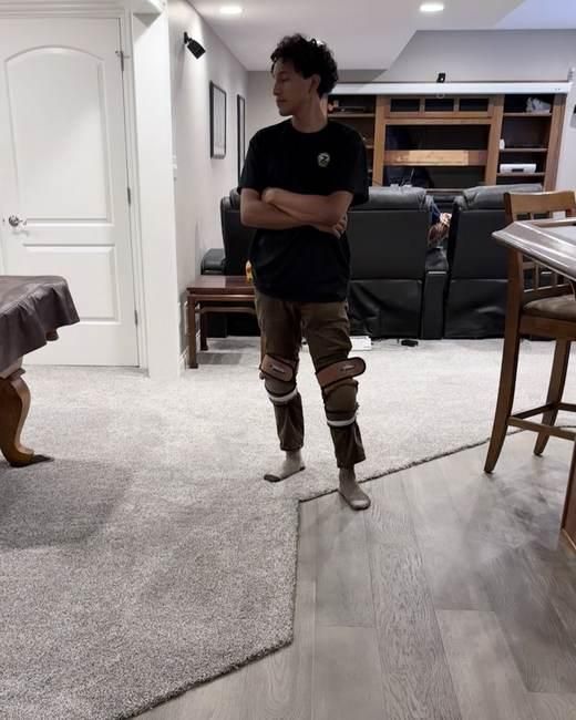 Irvin Diaz, owner of Z Flooring, on a finished carpet and LVP install in Noblesville, Indiana